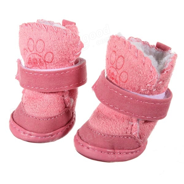 Pet Dog Warm Suede Shoes Footwear Snow Boots - US$5.64